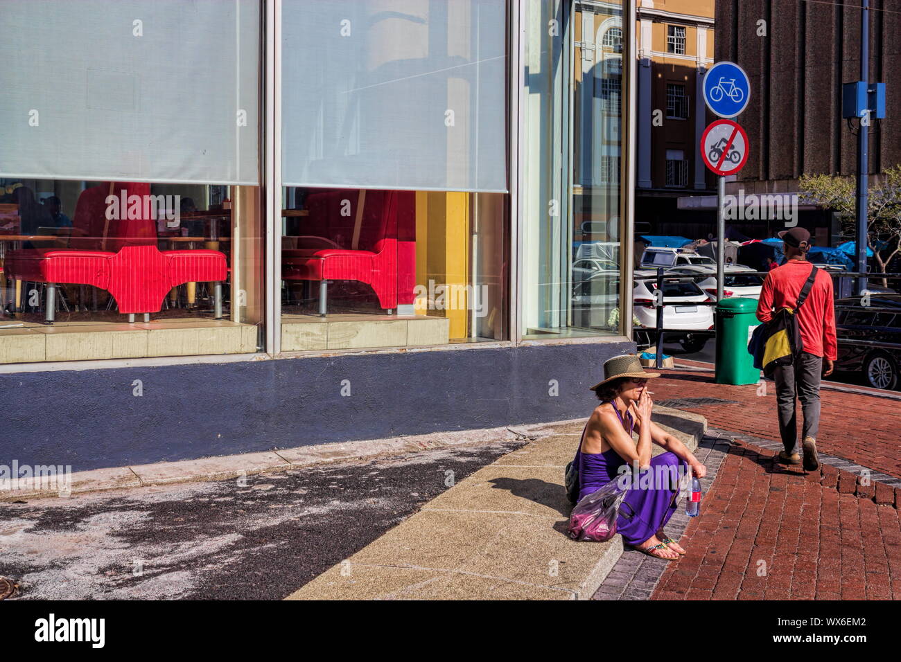 Cape Town, smoking break Stock Photo