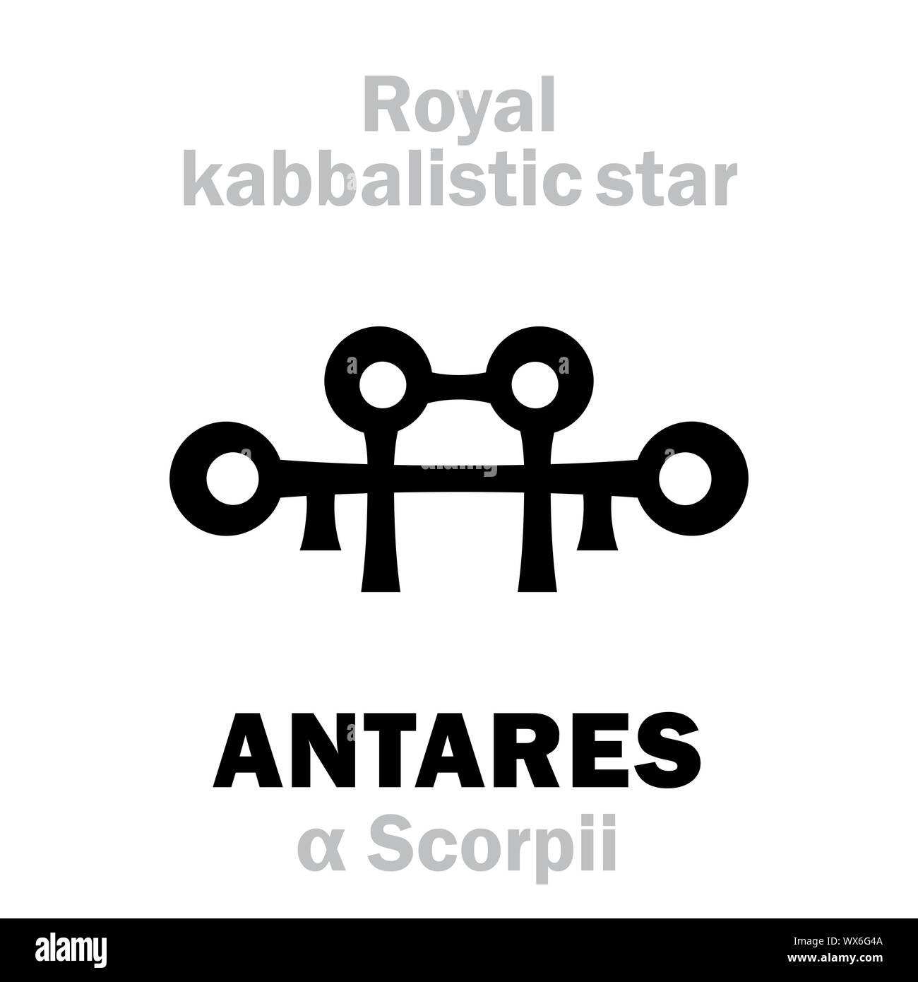 Astrology: ANTARES (The Royal Behenian kabbalistic star) Stock Photo