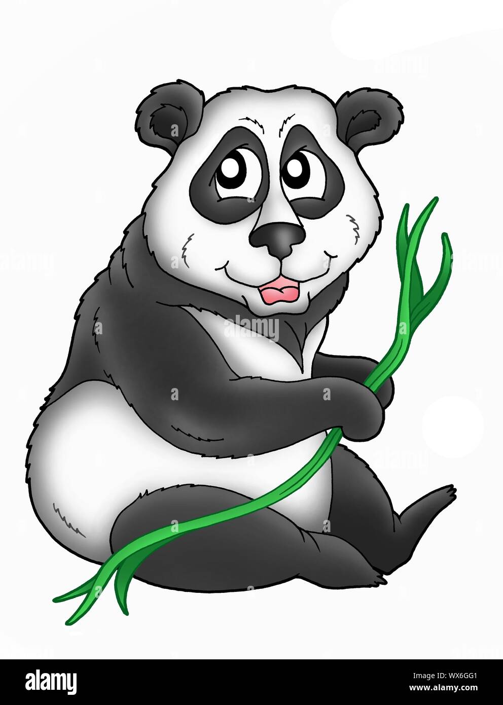 Color illustration of panda bear. Stock Photo