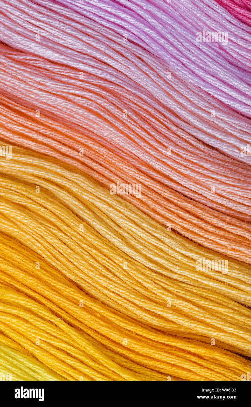 Multicolored wool - abstract fashion background Stock Photo