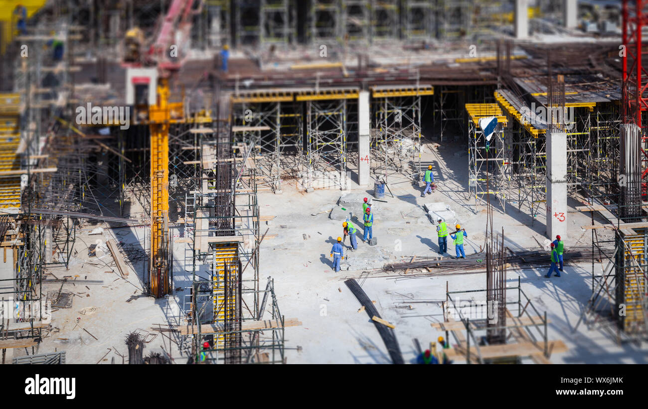 Construction site in Dubai Stock Photo