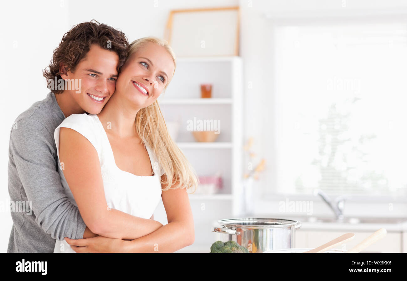 Lovely couple in love stand hi-res stock photography and images - Alamy