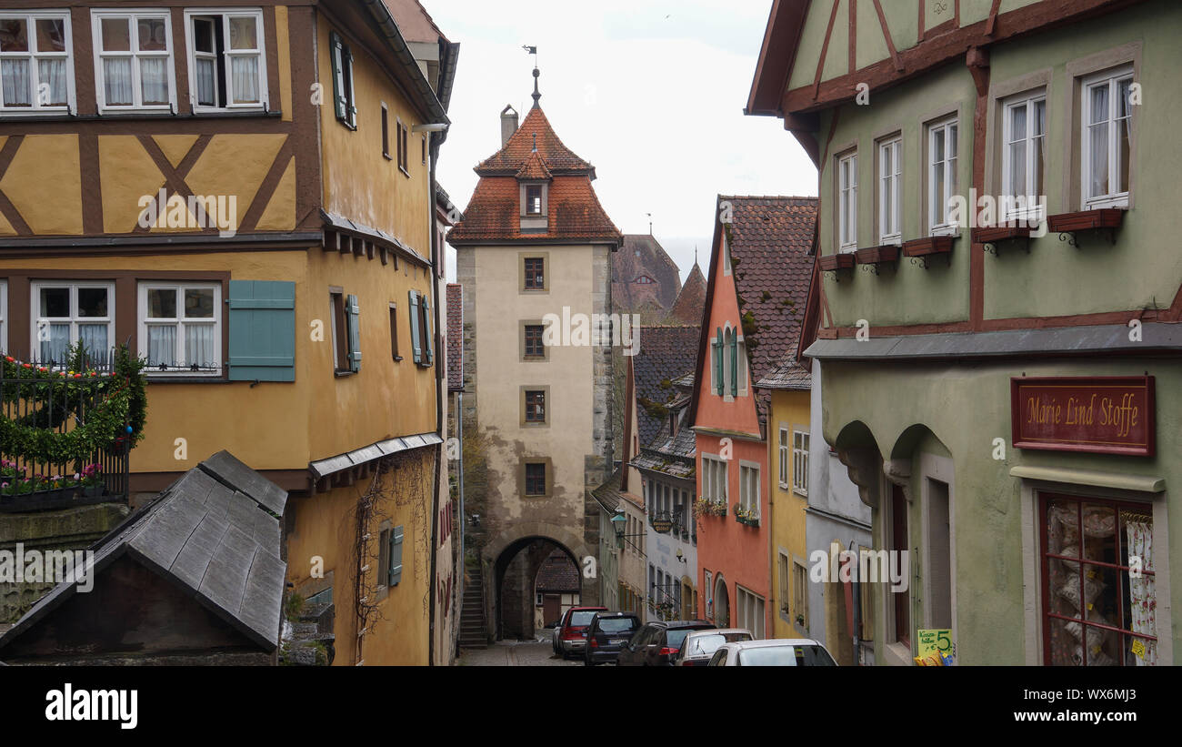 rothenburg houses and towers famous town Stock Photo Alamy