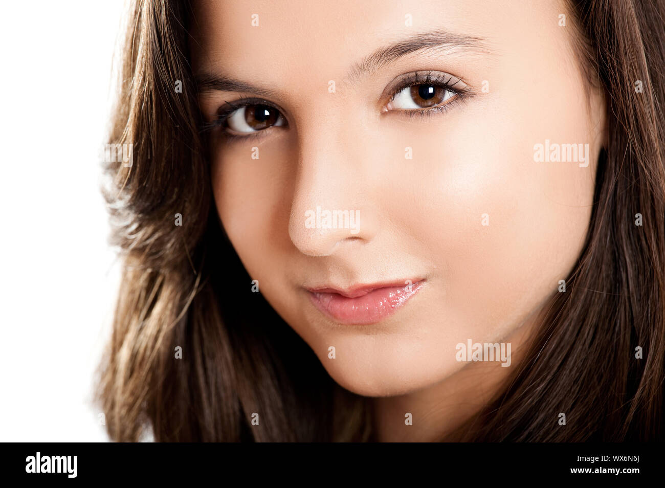 Close-up portrait of a beautiful teenage girl Stock Photo - Alamy