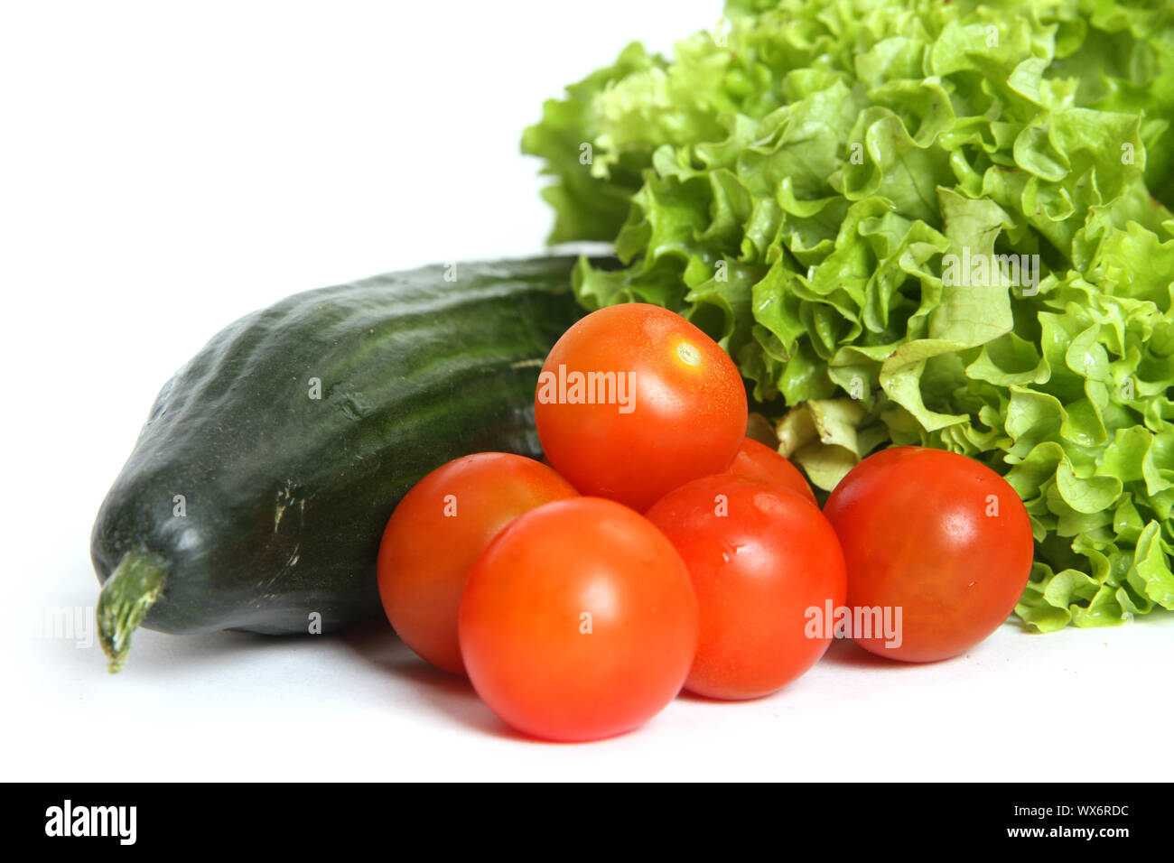fresh vegetables, cucumber, tomato, salad Stock Photo - Alamy