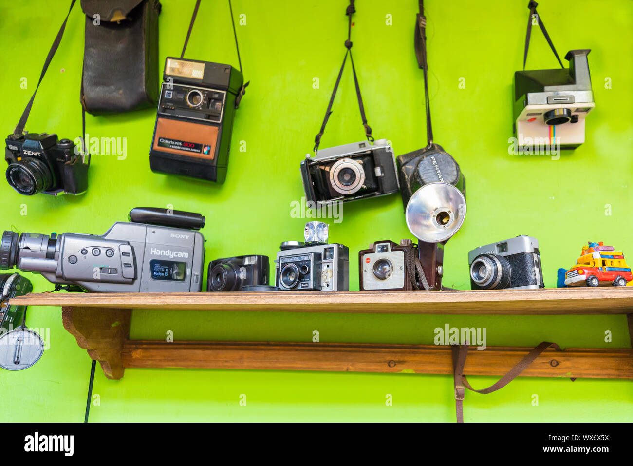 Bogota vintage cameras and video cameras Stock Photo