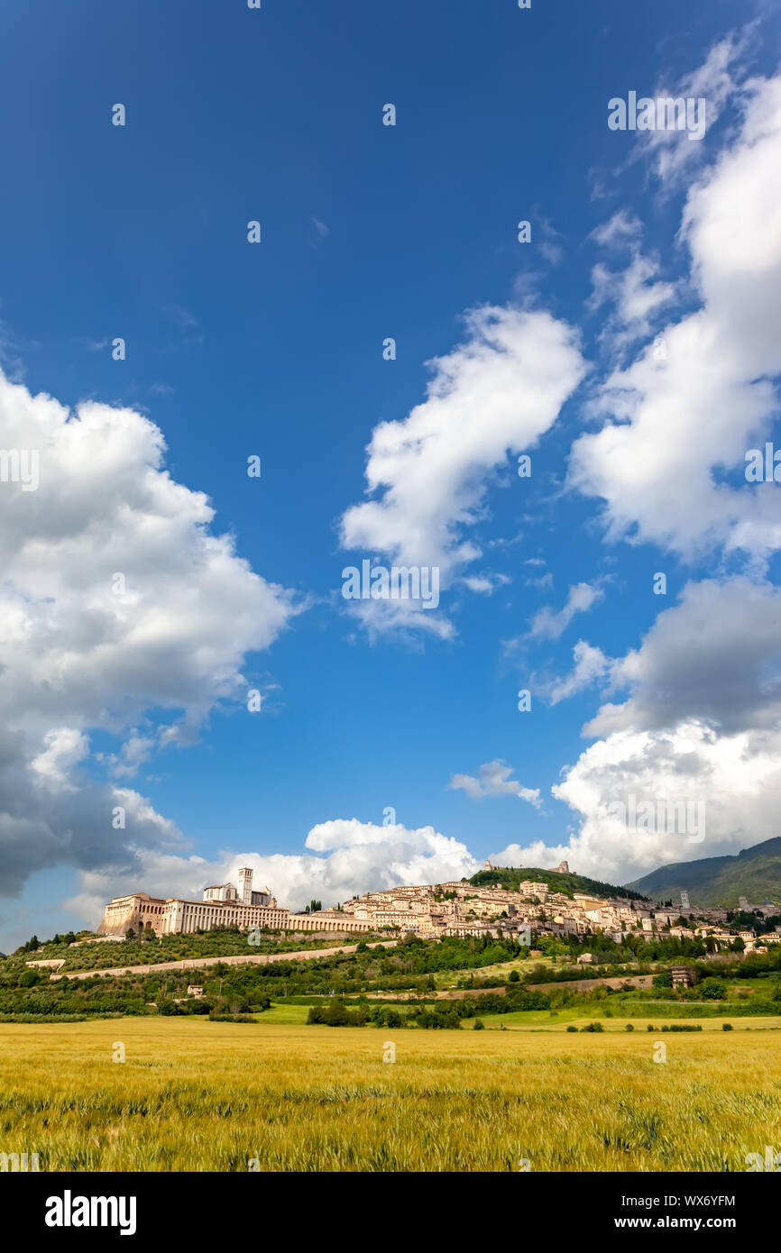 Assisi in Italy Umbria Stock Photo