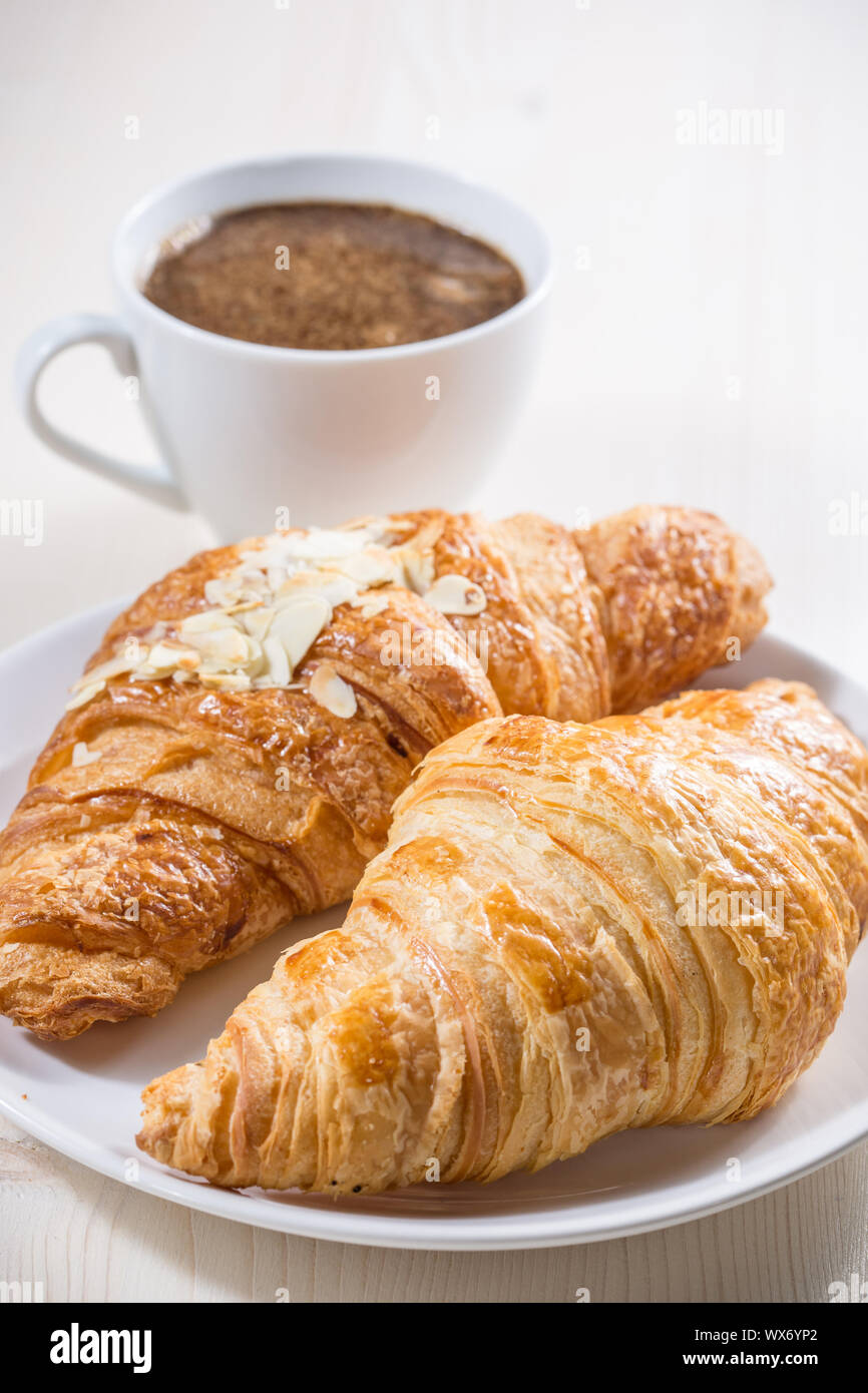 Fresh baked croissants Stock Photo Alamy