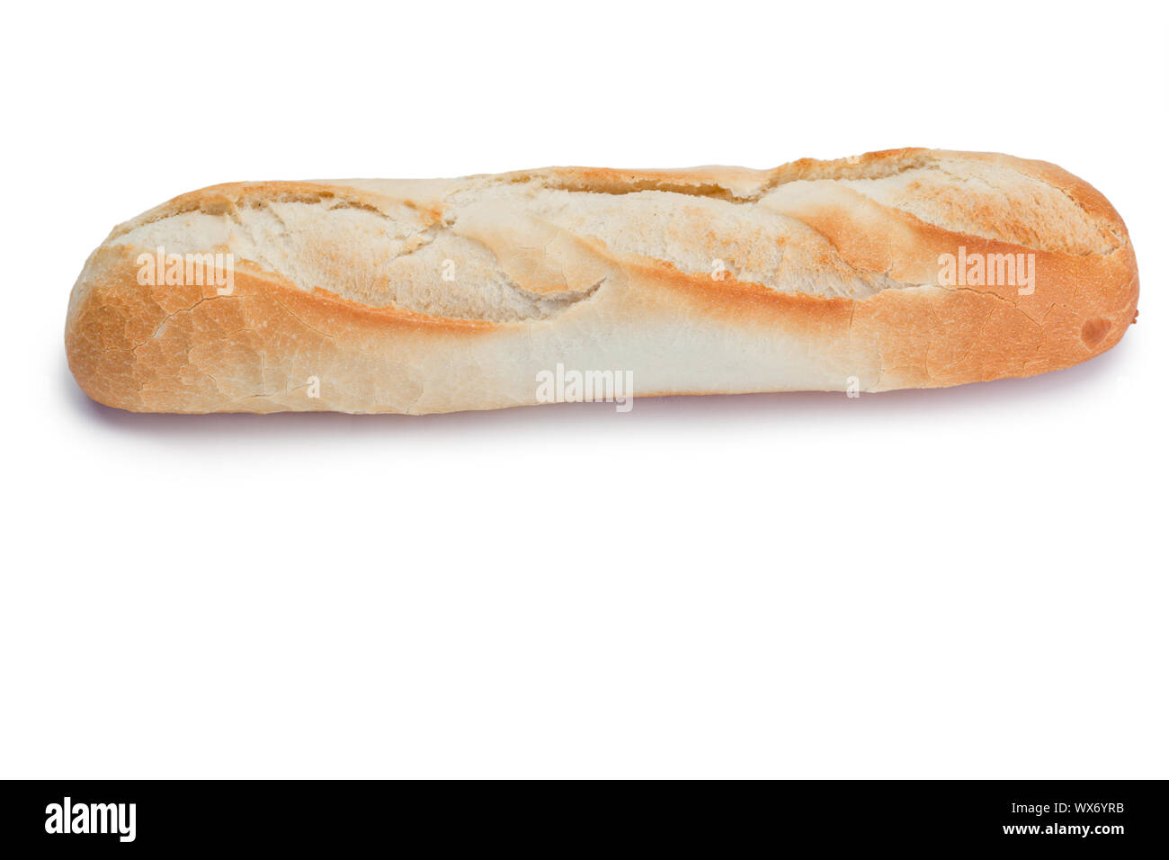French bread isolated on a white background Stock Photo - Alamy