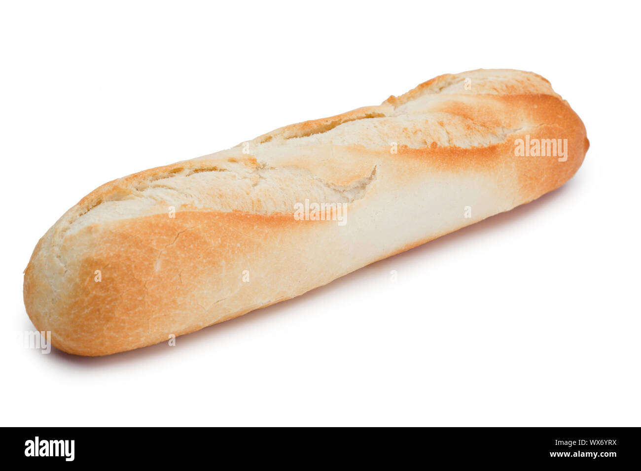 A loaf of french bread on a white background Stock Photo - Alamy