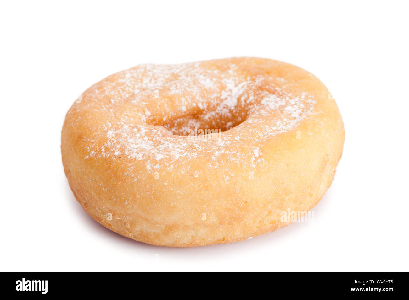 Donut with sugar isolated on a white background Stock Photo - Alamy