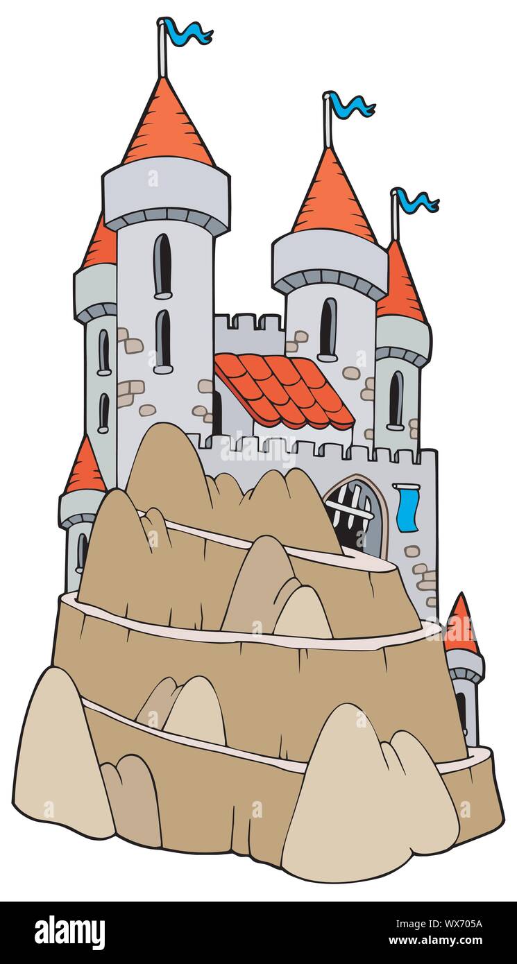 Castle on hill Stock Vector