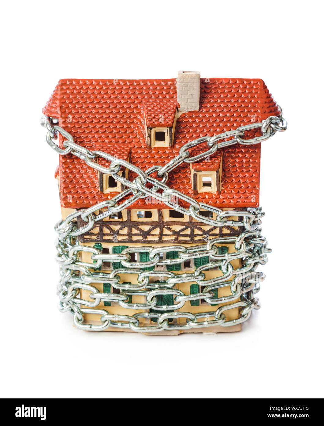 House and chain Stock Photo Alamy