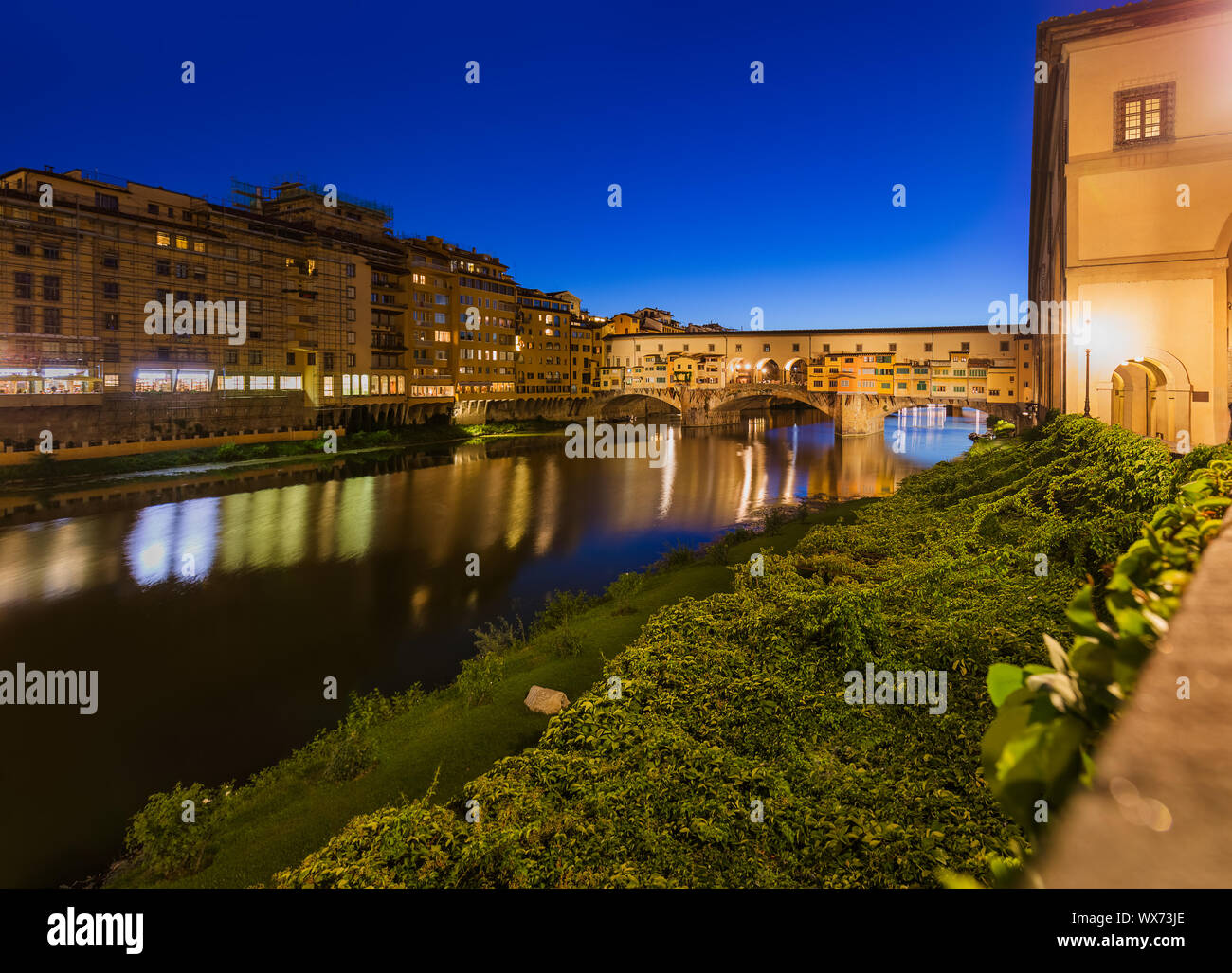 Bridge Ponte Vecchio in Florence - Italy Stock Photo