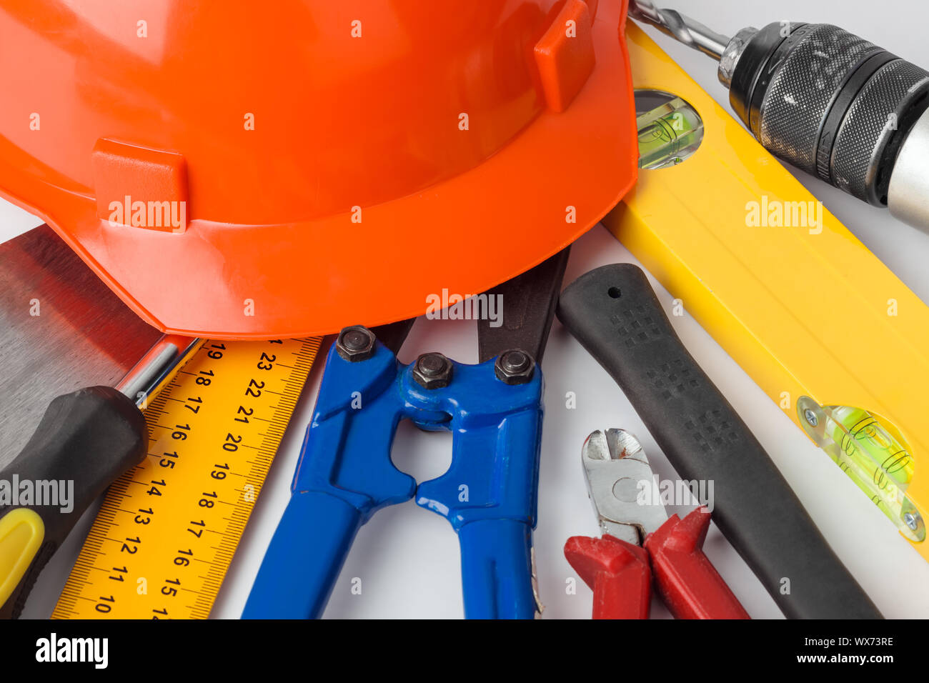 Different construction tools Stock Photo Alamy