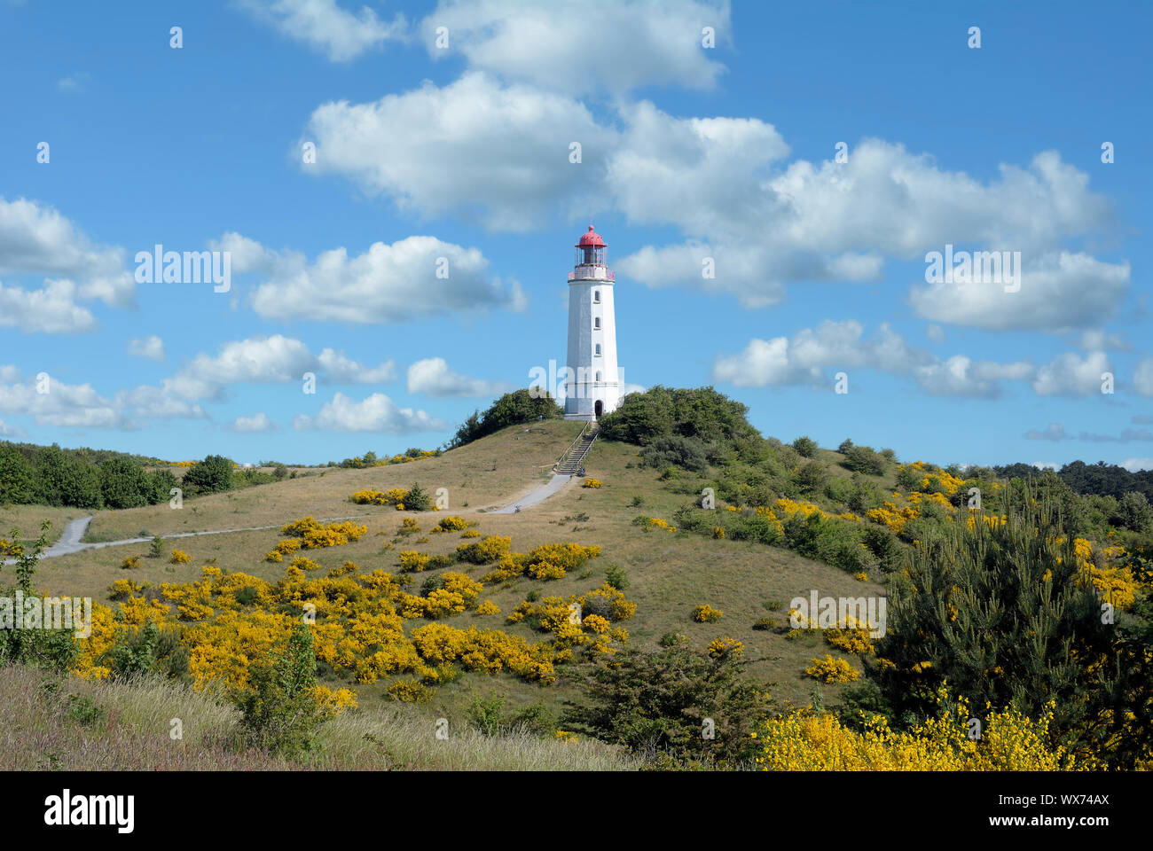 Lighthouse on Hiddensee,baltic Sea,Mecklenburg western Pomerania,Germany Stock Photo