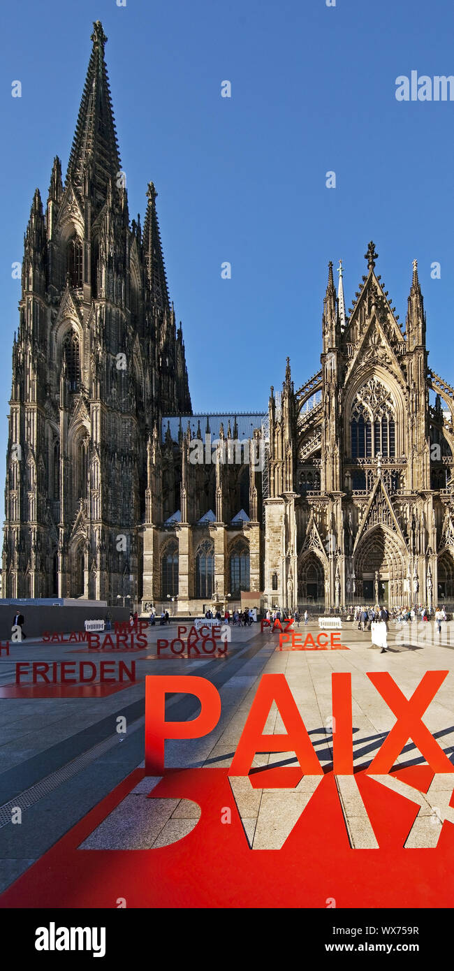 Cologne Cathedral, pilgrimage 2018 in remembrance of the end of the First Wotld War Cologne, Germany Stock Photo