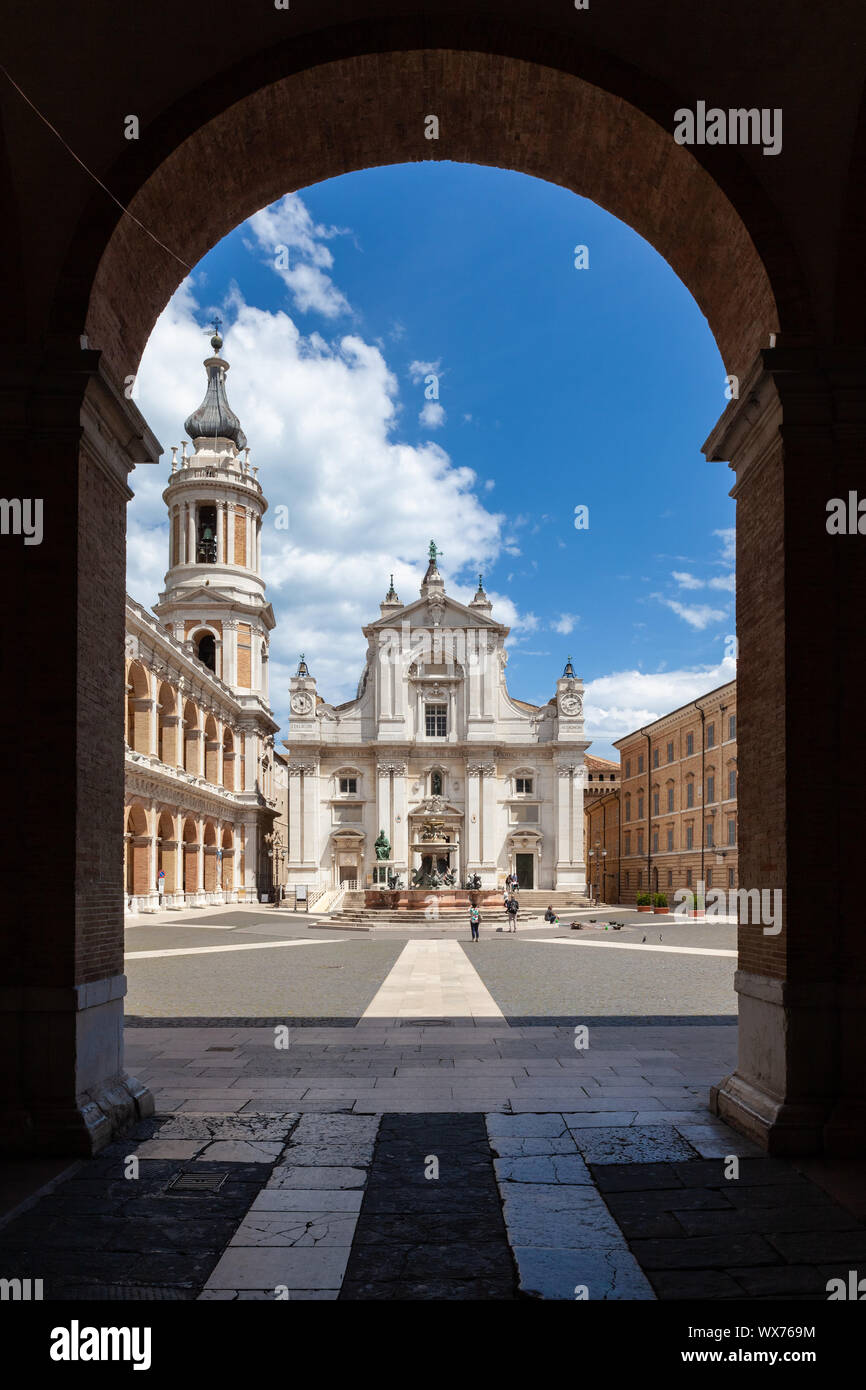 the Basilica della Santa Casa in Italy Marche Stock Photo