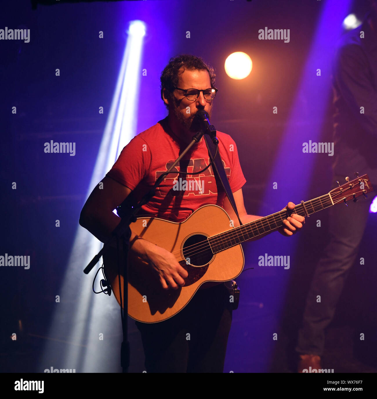 September 13, 2019, Norfolk, Virginia, USA: ANDY FALCO  of The  Infamous Stringdusters  brings the bluegrass  to the Norva in Norfolk, Virginia 13 September 2019 .Photo  Â© Jeff Moore 2019 (Credit Image: © Jeff Moore/ZUMA Wire) Stock Photo