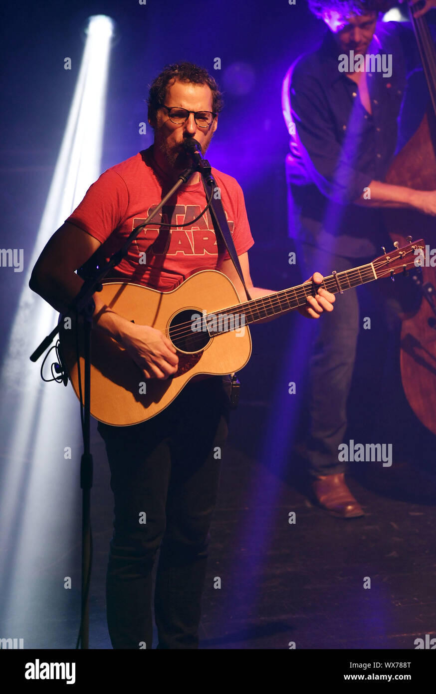 September 13, 2019, Norfolk, Virginia, USA: ANDY FALCO  of The  Infamous Stringdusters  brings the bluegrass  to the Norva in Norfolk, Virginia 13 September 2019 .Photo  Â© Jeff Moore 2019 (Credit Image: © Jeff Moore/ZUMA Wire) Stock Photo