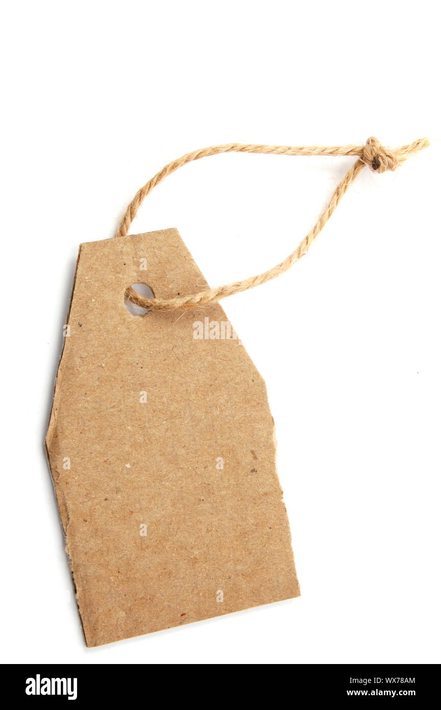 blank price tag isolated on a white background Stock Photo - Alamy