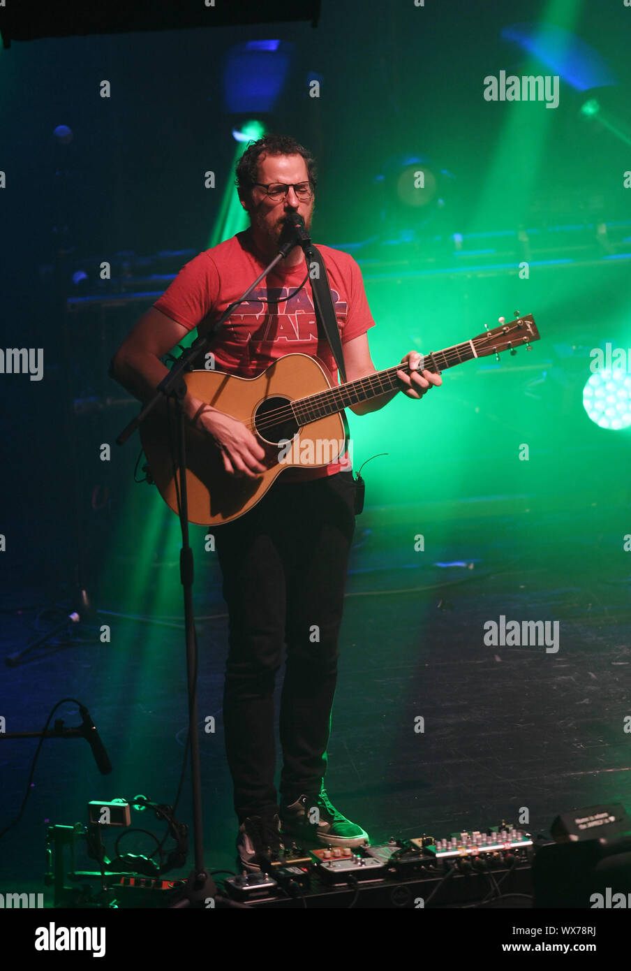 September 13, 2019, Norfolk, Virginia, USA: ANDY FALCO  of The  Infamous Stringdusters  brings the bluegrass  to the Norva in Norfolk, Virginia 13 September 2019 .Photo  Â© Jeff Moore 2019 (Credit Image: © Jeff Moore/ZUMA Wire) Stock Photo