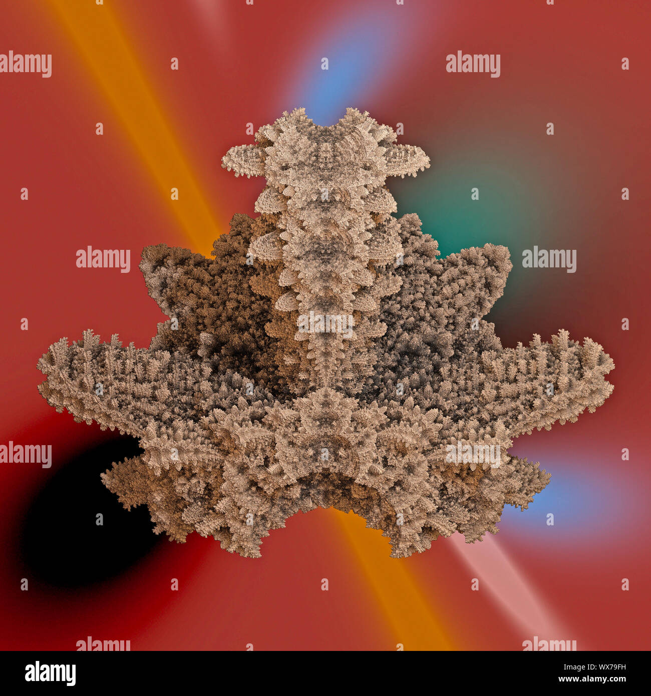 abstract colorful faraktal images 3d rendering Stock Photo