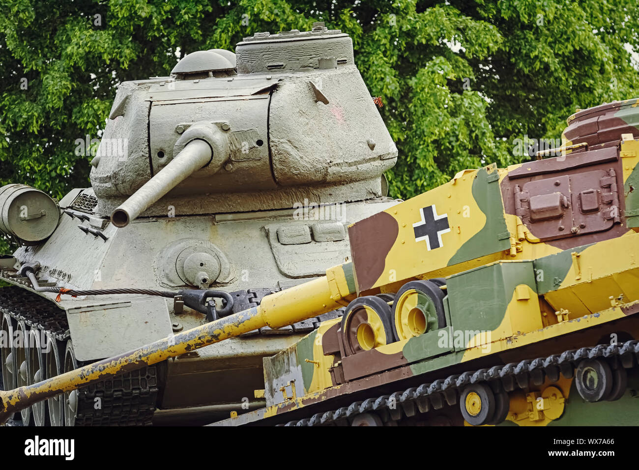 Memorial in Memory of the Tank Battle Stock Photo