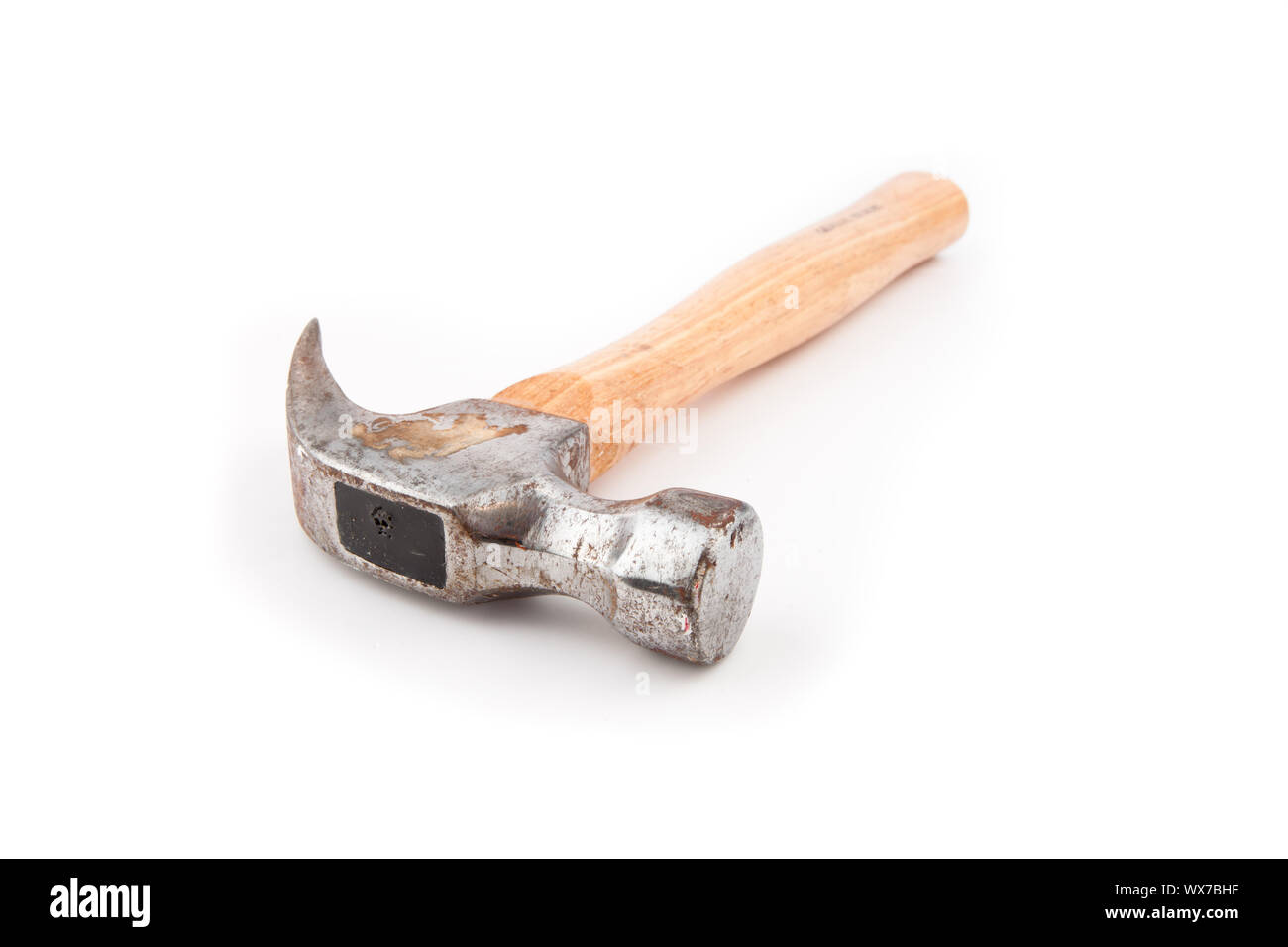 Claw hammer with wooden handle Stock Photo - Alamy