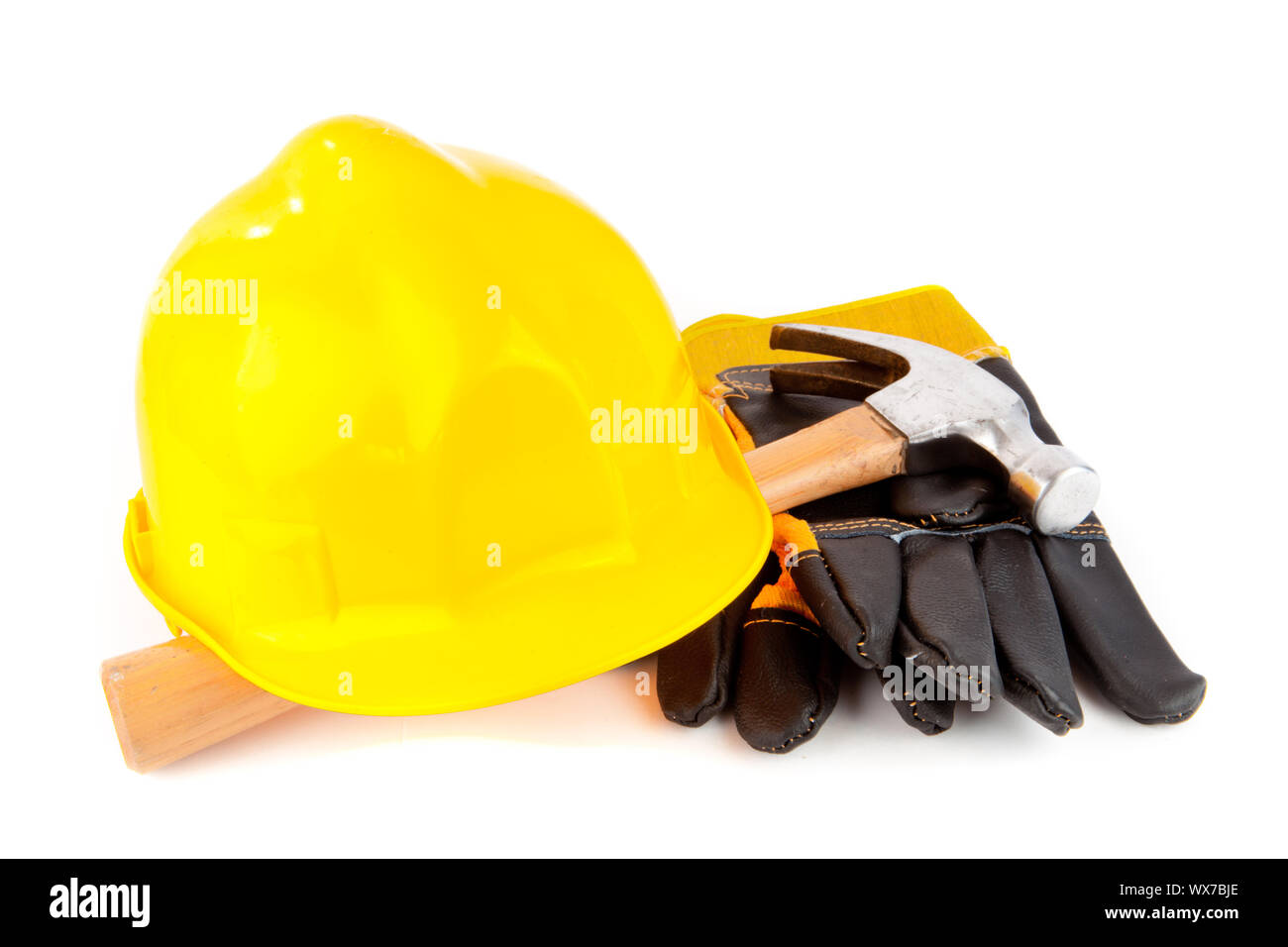 hard hat and a hammer
