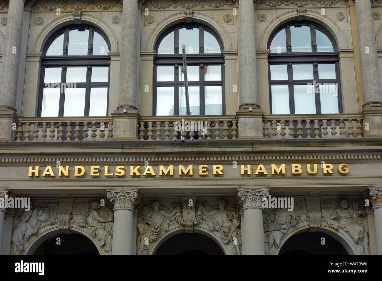 Administration building of the hamburg chamber of hires stock