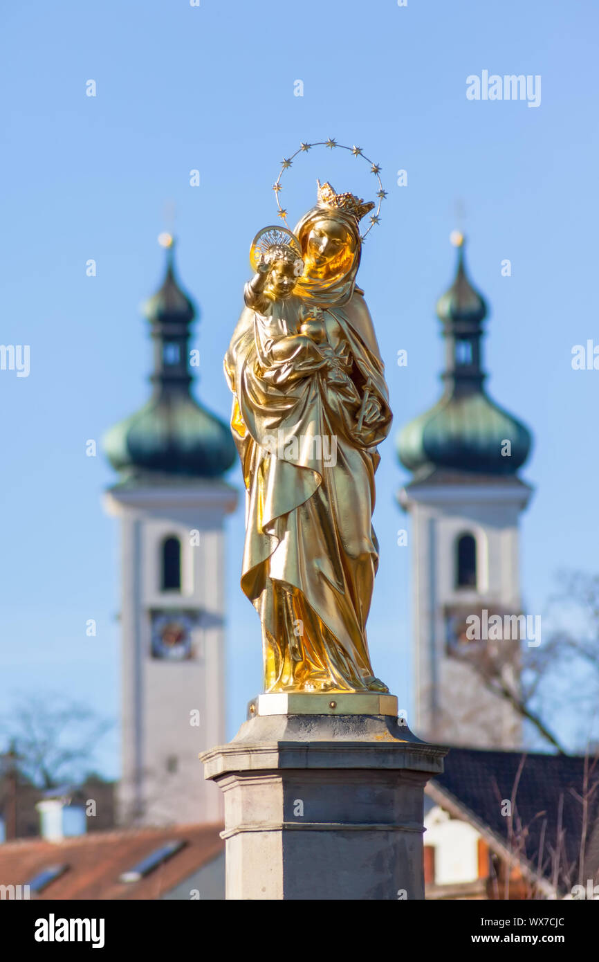 Madonna Statue of Tutzing Bavaria Germany Stock Photo Alamy