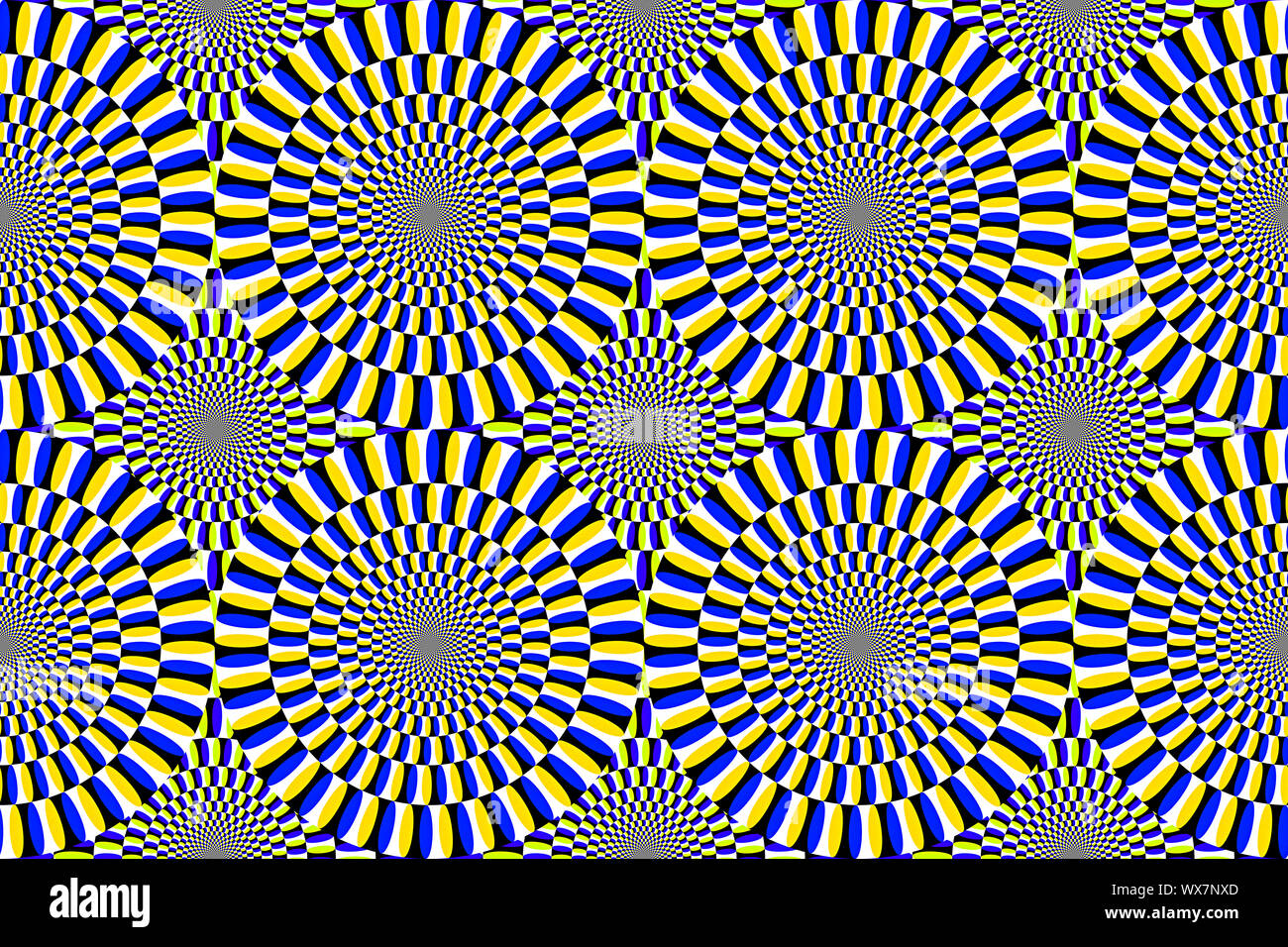 optical Illusion moving circles Stock Photo - Alamy