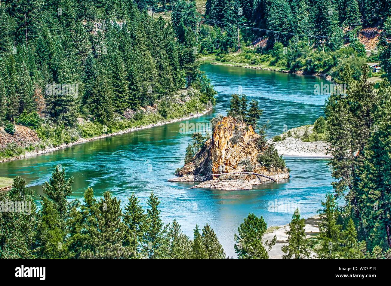 landscape views around kootenai river national park montana Stock Photo ...