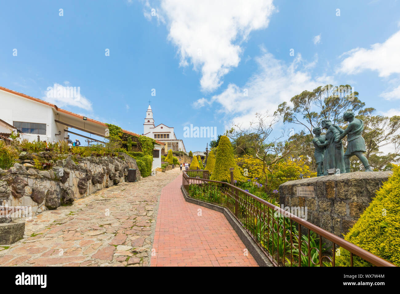 Bogota climb to the sanctuary of Monserrate Stock Photo