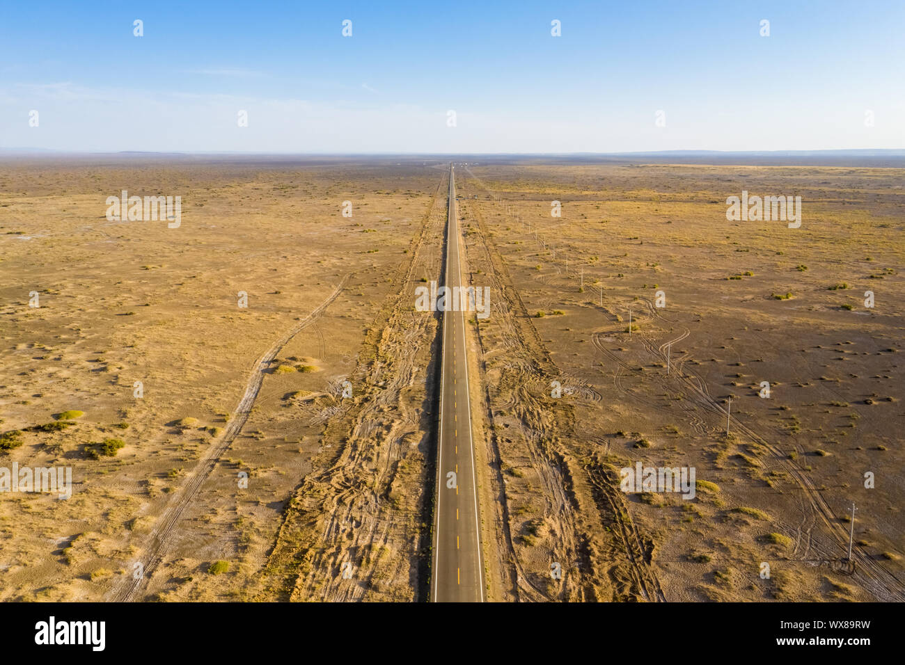 gobi highway Stock Photo