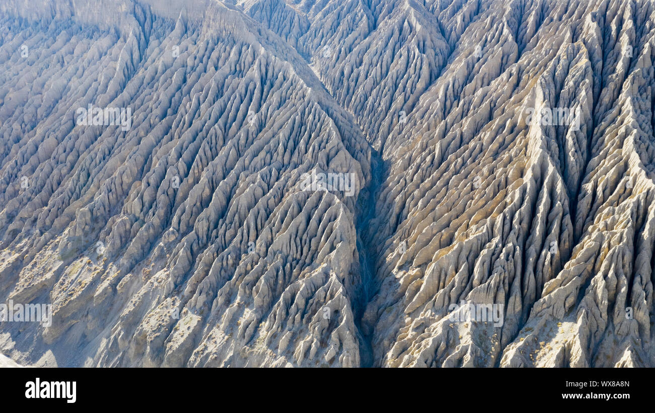 ravines and gullies background texture Stock Photo