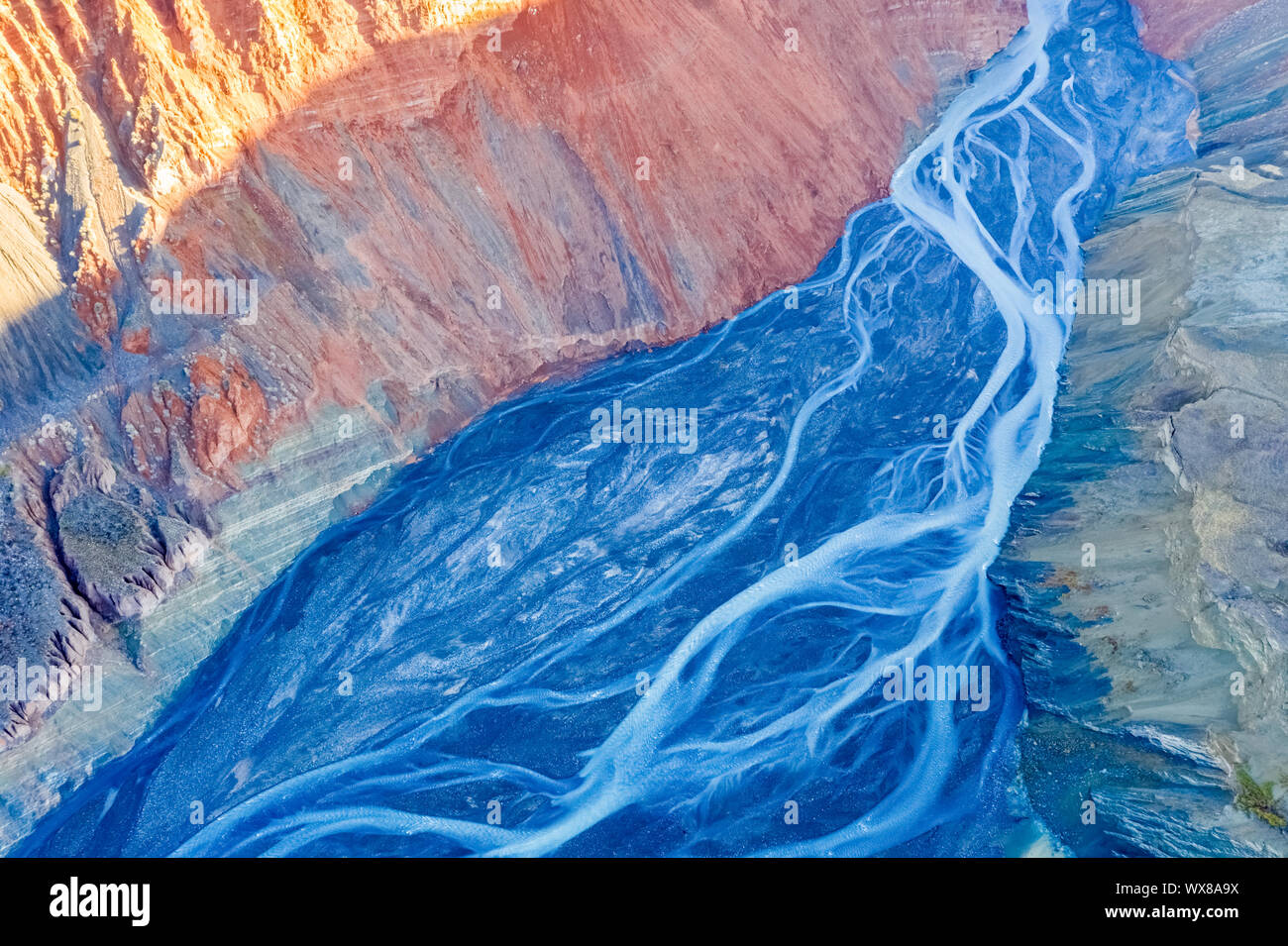 canyon riverbed closeup Stock Photo