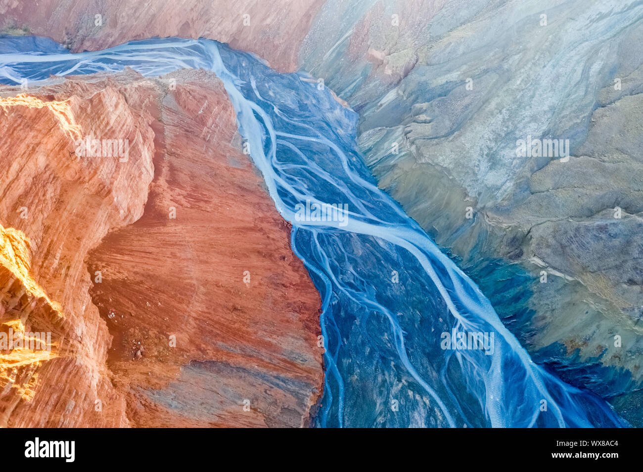 canyon riverbed ike a blood vessel Stock Photo