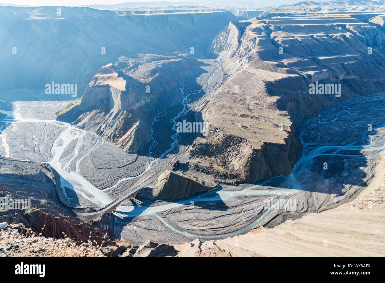 xinjiang anjihai grand canyon Stock Photo