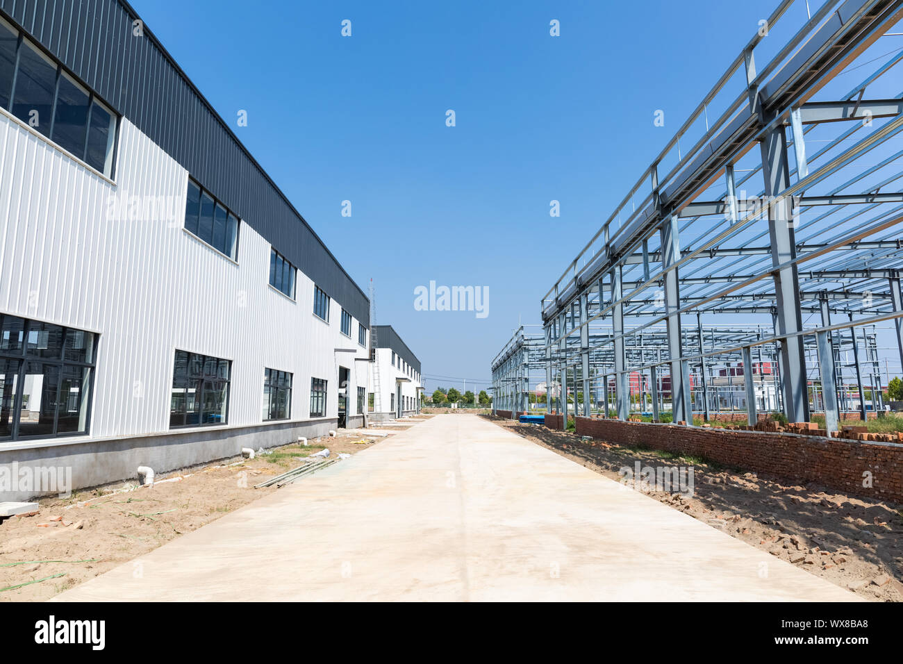 industrial standard workshop construction Stock Photo