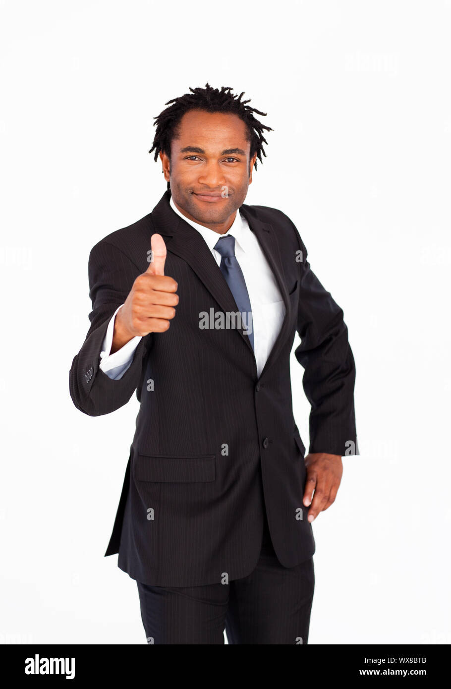 Approval young happy african american Cut Out Stock Images & Pictures ...