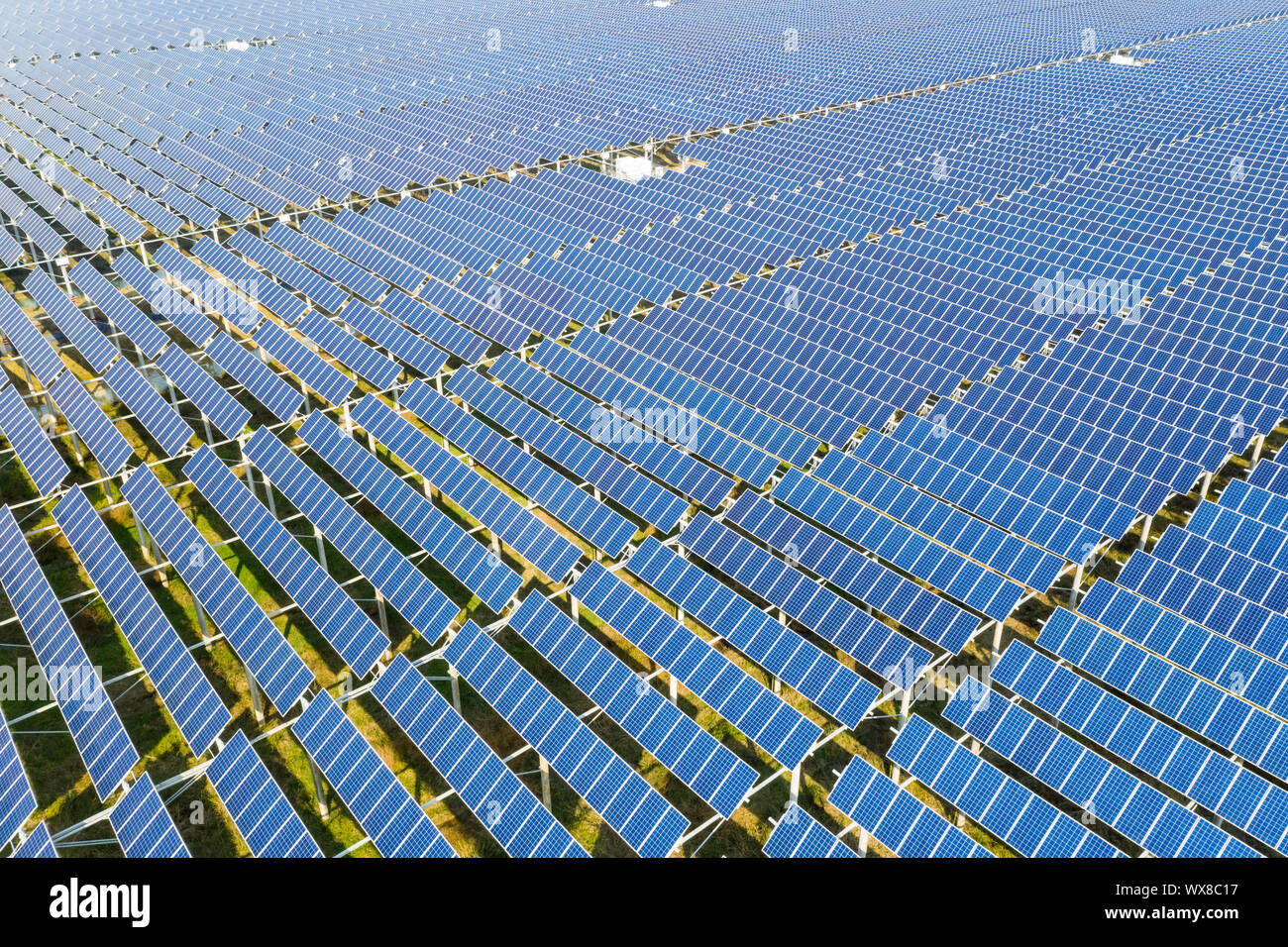aerial view of photovoltaic power station Stock Photo