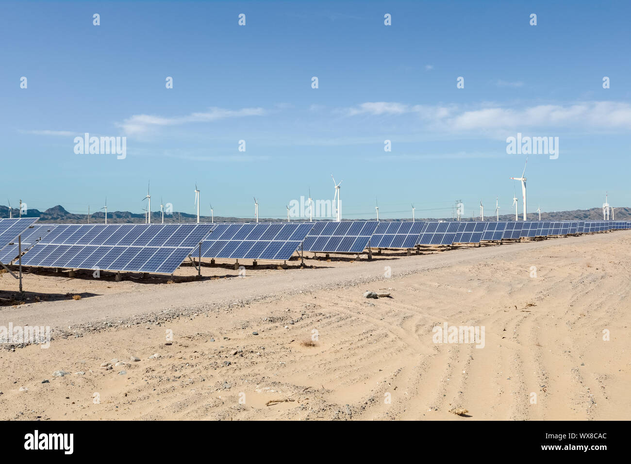 renewable energy in xinjiang Stock Photo