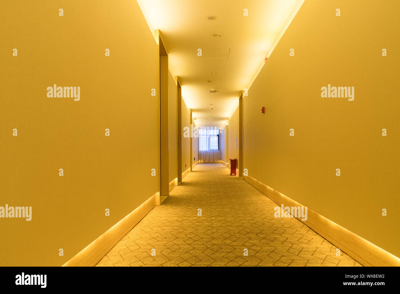 modern express hotel corridor Stock Photo