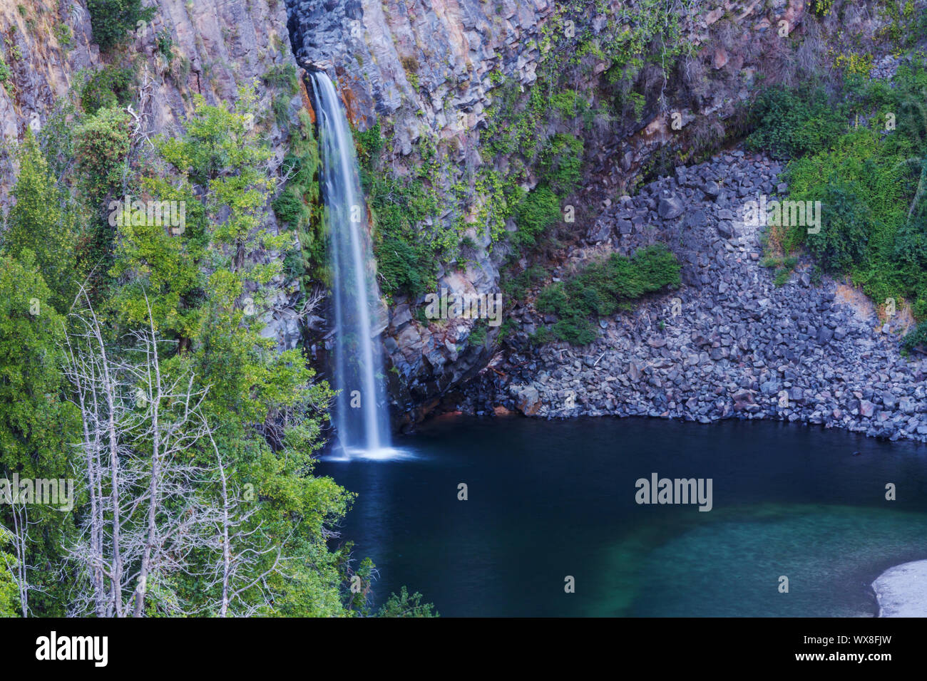 Waterfall in Chile Stock Photo