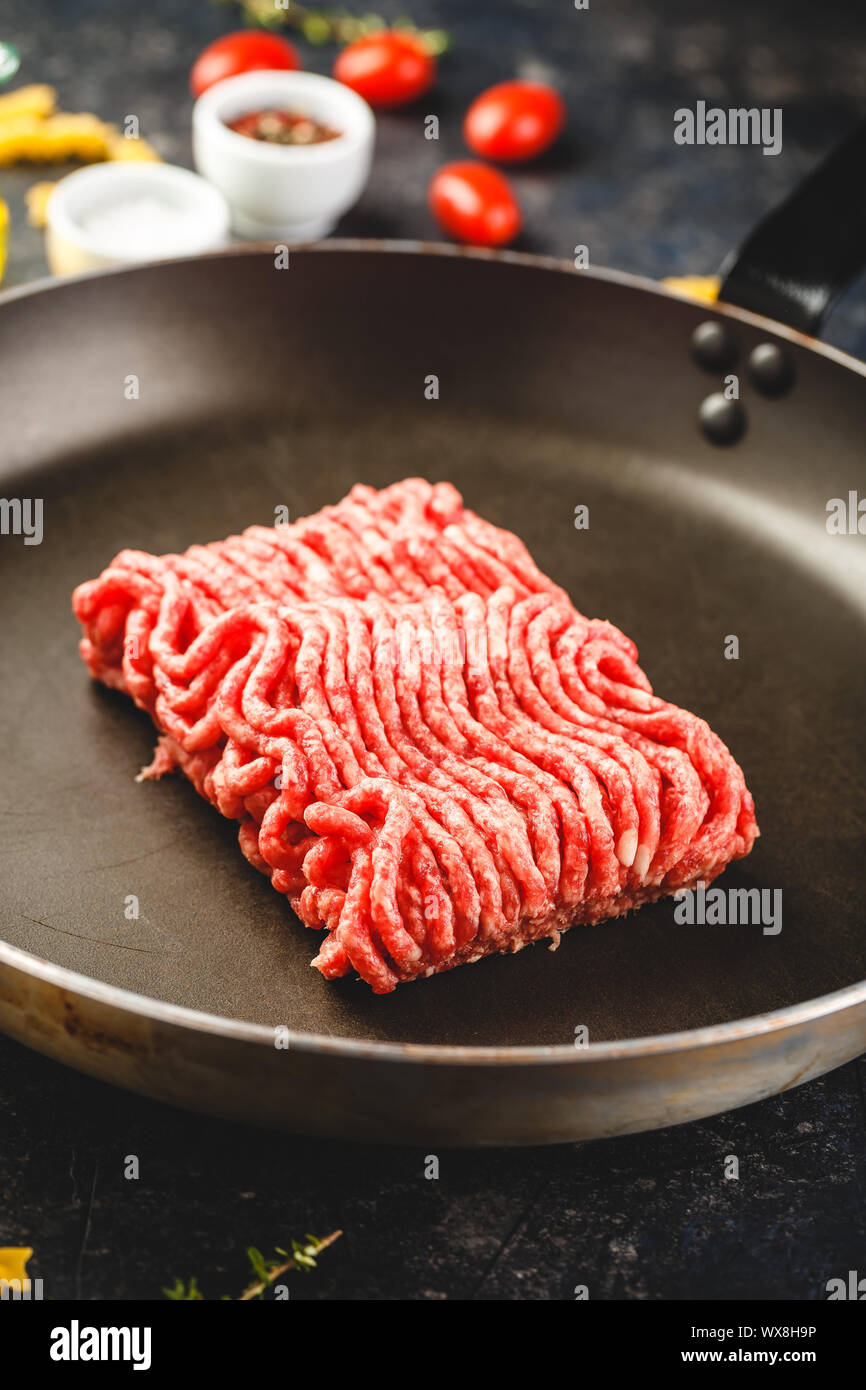 Fresh raw minced beef Stock Photo Alamy