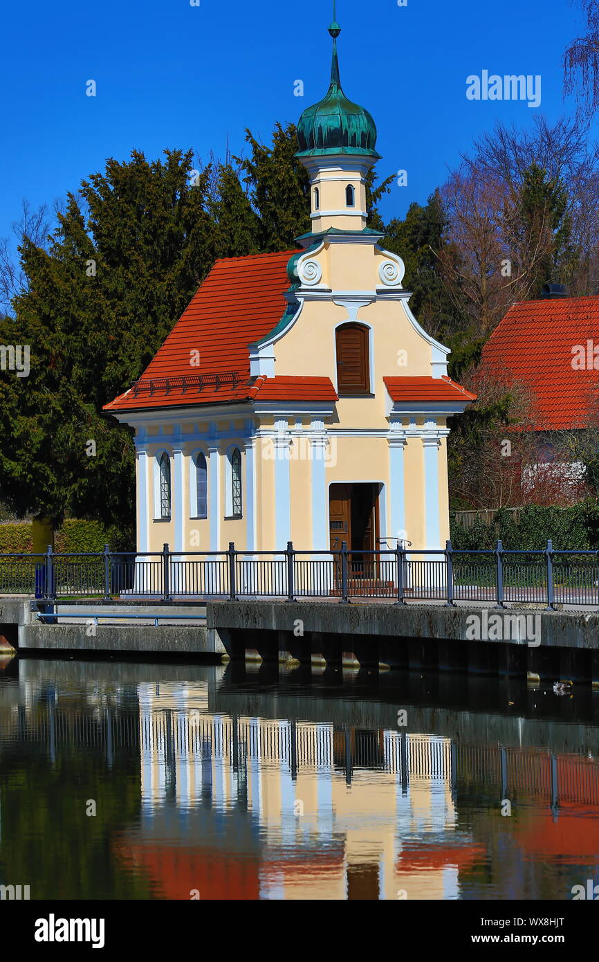 Krumbach is a city in Bavaria Stock Photo