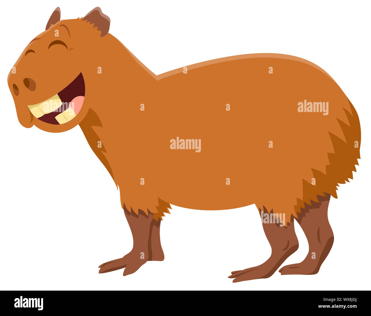 funny capybara cartoon animal character Stock Photo