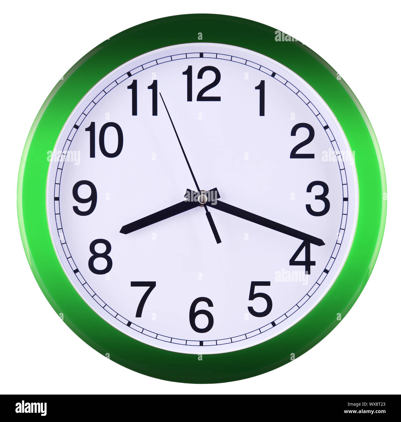 Wall clock isolated on white background Stock Photo - Alamy